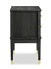 Alia Bedside 2-Drawer Nightstand with Gold Accent, 18"W x 25.75"H - Black | Table de nuit Alia de 18 po (l) x 25,75 po (H) à 2 tiroirs avec touche dorée - noire