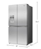 Hisense 36" 22.5 Cu. Ft. Couter-Depth French 4-Door Refrigerator - Stainless Steel - RQ23G4FSEI | Réfrigérateur Hisense de 22,5 pi3 et de 36 po de profondeur comptoir à 4 portes françaises - acier inoxydable - RQ23G4FSEI