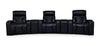 Zen 5-Piece Leather-Look Fabric Home Theatre Power Reclining Sectional with Massage - Black | Sofa sectionnel à inclinaison électrique Zen 5 pièces de style cinéma maison en similicuir avec massage et 2 consoles de rangement - noir