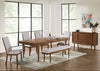 Ember Dining Chair with Polyester Fabric - Grey & Brown | Chaise de salle à manger Ember en tissu de polyester - beige et brune