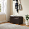 Edmonton 32" Faux Leather Storage Ottoman - Espresso | Pouf de rangement Edmonton de 32 po en similicuir - espresso