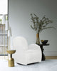 Shay 33" Chenille Fabric Swivel Glider Reclining Accent Chair - River Rock Beige | Fauteuil d’appoint coulissant, pivotant et inclinable Shay de 33 po en tissu de chenille - beige pierre de rivière
