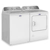 Maytag 4.8 Cu. Ft. Top Load Washer and 7.0 Cu. Ft. Gas Dryer with Wrinkle Prevent Option – White  | Laveuse à chargement par le haut 4,8 pi3 et sécheuse à gaz 7,0 pi3 avec option de prévention des plis de Maytag - blanches