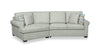 Scott Living Haven 2-Piece Left-Facing Chenille Fabric Cuddler Sectional - Seafoam Blue | Sofa sectionnel enveloppant de gauche Haven de Scott Living 2 pièces en tissu de chenille - bleu écume de mer