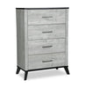 Blake Bedroom Chest of Drawers, 4-Drawer, 33"W x 45"H - Grey & Black | Commode verticale de chambre à coucher Blake de 33 po (L) x 45 po (H) à 4 tiroirs - grise et noire