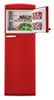 Unique Classic Retro 24" 11 Cu Ft. Top Freezer Refrigerator – Candy Red - UNQ-310L R TM | Réfrigérateur Classic Rétro d’Unique de 24 po et de 11 pi3 à congélateur supérieur - rouge bonbon - UNQ-310L R TM