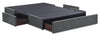 Amos Charcoal Upholstered Storage Bed Base - King | Base de lit de rangement rembourrée Amos anthracite - format très grand lit