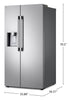 LG 36" 27 Cu. Ft Side by Side Refrigerator - Fingerprint Resistant Stainless Steel - LL27T3530S  | Réfrigérateur LG de 27 pi3 et de 36 po à compartiments juxtaposés - acier inoxydable résistant aux traces de doigts - LL27T3530S