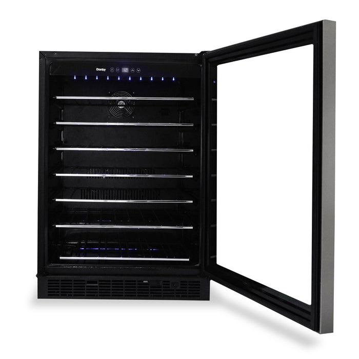 Danby 5.7 Cu. Ft. 60-Bottle Built-In Wine Cooler - Stainless Steel - DWC057A1BSS