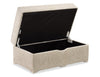 Made in Canada Lennox 40" Chenille Fabric Storage Ottoman - Taupe | Pouf de rangement Lennox de 40 po fabriqué au Canada en tissu de chenille - taupe