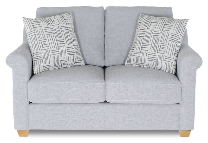 Finesse 59\" Contemporary Chenille Fabric Loveseat - Rain