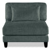 Lounge Modular 40" Chenille Fabric Armless Chair - Grey | Fauteuil sans accoudoirs modulaire Lounge de 40 po en tissu chenille - gris