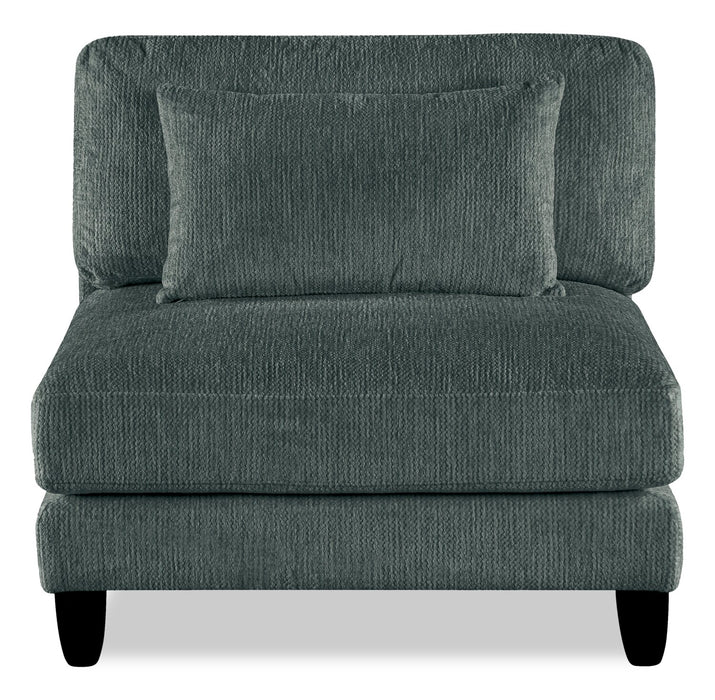 Lounge Modular 40\" Chenille Fabric Armless Chair - Grey