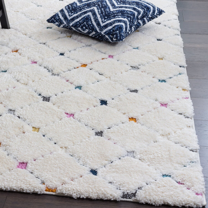 Robin Multi-Colour Moroccan Shag Area Rug - 5'3\" x 7'7\"