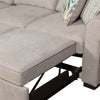 Scott Living Haven 4-Piece Right-Facing Chenille Fabric Sleeper Sectional with Storage Chaise - Grey | Sofa-lit sectionnel de droite Haven de Scott Living 4 pièces en tissu de chenille avec fauteuil long de rangement - gris