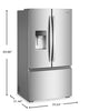Whirlpool 36" 23.4 Cu. Ft. French Door Refrigerator - Fingerprint-Resistant Stainless Steel - WRFC5036RZ | Réfrigérateur Whirlpool de 23,4 pi3 et de 36 po à portes françaises - acier inoxydable résistant aux traces de doigts - WRFC5036RZ