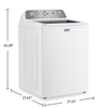 Maytag 5.5 Cu Ft. Top Load Agitator Washer with Pet Pro Option – White - MTW5605RW | Laveuse Maytag à chargement par le haut de 5,5 pi3 avec agitateur et option Animal Pet Pro - blanche - MTW5605RW