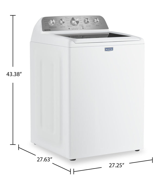 Maytag 5.5 Cu Ft. Top Load Agitator Washer with Pet Pro Option – White - MTW5605RW