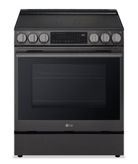 LG 6.3 Cu. Ft. Smart Electric Range with Air Fry – Black Stainless Steel - LSEL6335ZE 