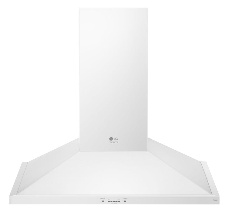 LG Studio 30\" 600 CFM Smart Wall-Mount Chimney Hood - Essence White - LSHD3080N