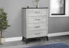 Blake Bedroom Chest of Drawers, 4-Drawer, 33"W x 45"H - Grey & Black | Commode verticale de chambre à coucher Blake de 33 po (L) x 45 po (H) à 4 tiroirs - grise et noire