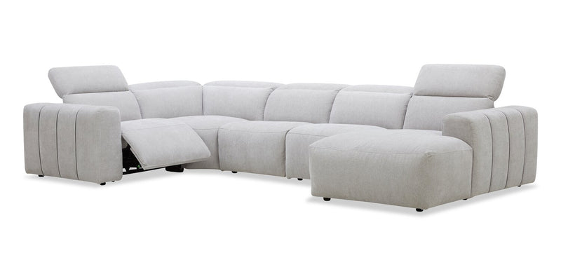 Presidio 6-Piece Right-Facing Power Reclining Sectional – Powder