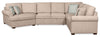Scott Living Haven 3-Piece Left-Facing Chenille Fabric Cuddler Sleeper Sectional - Taupe | Sofa-lit sectionnel enveloppant de gauche Haven de Scott Living 3 pièces en tissu de chenille - taupe