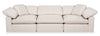 Eclipse Modular 124" Linen-Look Fabric Sofa with Reversible Feather Down Cushions - Linen Beige | Sofa modulaire Eclipse de 124 po en tissu d’apparence lin avec coussins réversibles en duvet et plumes - beige lin