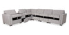 Vault 7-Piece Sectional with Five Storage Chairs and Storage USB Console - Grey | Sofa sectionnel Vault 7 pièces avec 5 fauteuils de rangement et console de rangement avec USB - gris