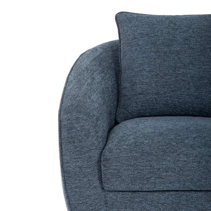 Rio 34.5\" Chenille Fabric Swivel Accent Chair - Blue