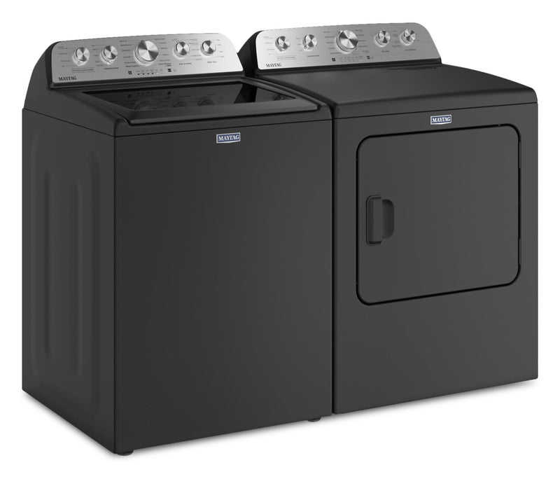 Maytag 5.4 Cu Ft. Top Load Agitator Washer and 7.0 Cu. Ft. Electric Dryer – Volcano Black - MATL565B