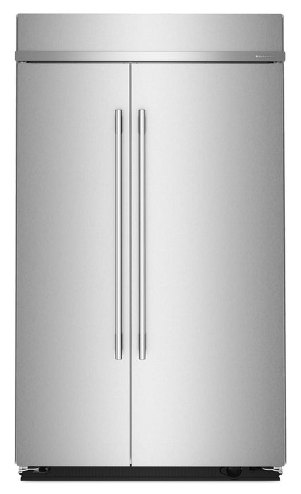 Kitchenaid 48\" 29.4 Cu. Ft. Built-In Side-by-Side Refrigerator – Stainless Steel - KBSN748SPS