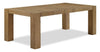 Lotus 7pc Dining Set with Table & 6 Slat-Back Chairs, Wood, 82"W - Natural | Ensemble de salle à manger Lotus 7 pièces en bois avec table de 82 po (L) et 6 chaises à dossier à lattes - naturel