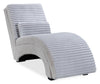 Cleo 26" Ultra Plush Faux Fur Fabric Chaise Lounge with Accent Pillow - Light Grey | Fauteuil long de détente Cleo de 26 po en tissu de fausse fourrure très douce avec coussin décoratif - gris clair