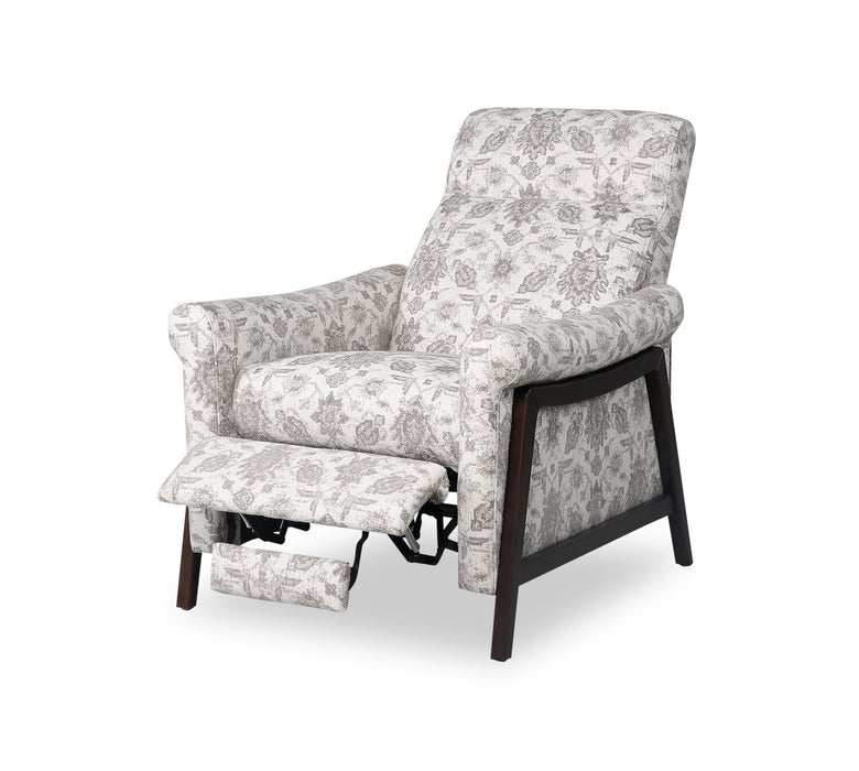Mallie 32\" Chenille Fabric Pushback Reclining Chair - Limbu Slate Multicolour