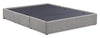 Amos Upholstered Storage Bed Base in Grey Fabric with 3 Built-in Drawers  - Queen Size | Base de lit de rangement Amos rembourrée en tissu gris avec 3 tiroirs intégrés - format grand lit