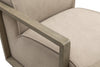 Mode 29.5" Velvet Swivel Accent Chair with Wood Arms - Beige | Fauteuil d’appoint pivotant Mode de 29,5 po en velours avec accoudoirs en bois - beige