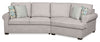 Scott Living Haven 2-Piece Right-Facing Chenille Fabric Cuddler Sectional - Grey | Sofa sectionnel enveloppant de droite Haven de Scott Living 2 pièces en tissu de chenille - gris