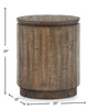 Elm 20” Round Rustic Pine End Table - Brown | Table de bout ronde rustique Elm de 20 po en pin - brune