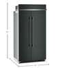 Kitchenaid 42" 25.5 Cu. Ft. Built-In Side-by-Side Refrigerator with Platinum Interior – Juniper - KBSN742SJP  | Réfrigérateur encastré KitchenAid de 42 po et de 25,5 pi³ à compartiments juxtaposés avec intérieur platine - genièvre - KBSN742SJP