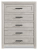 Lark Bedroom Chest of Drawers, 5-Drawer, 35"W x 47"H - Rustic White | Commode verticale de chambre à coucher Lark de 35 po (L) x 47 po (H) à 5 tiroirs - blanc rustique