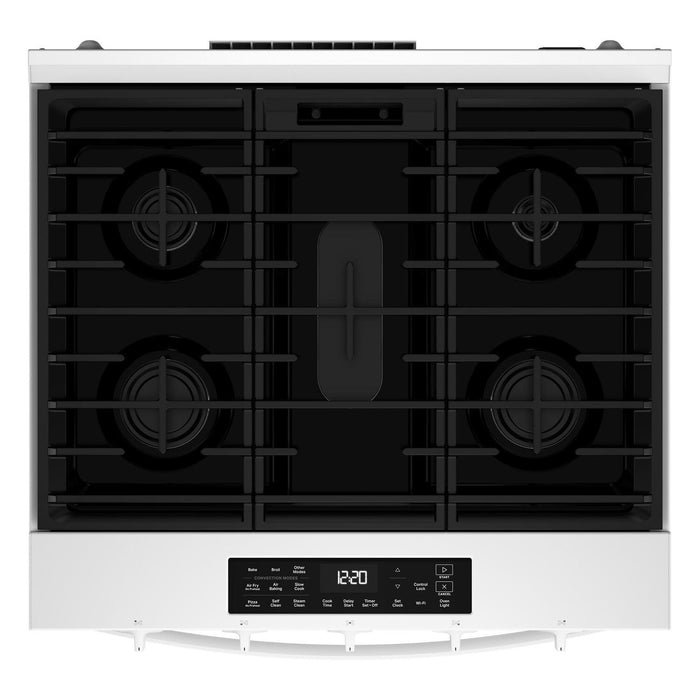Whirlpool 30\" 5 Cu. Ft. Gas Range with Air Cooking - White - WSGS5030SW