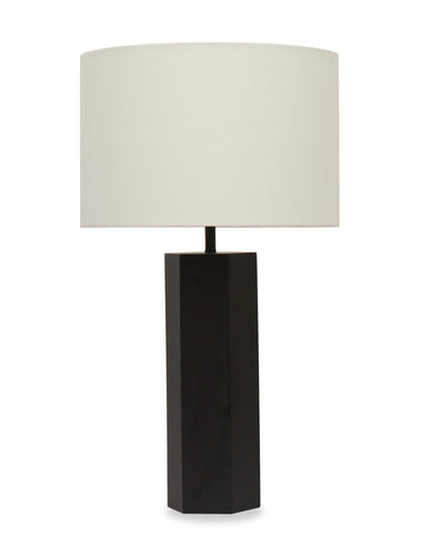 Bishop 26" Black Hexagonal Table Lamp  