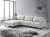 Metro 2-Piece Left-Facing Fabric Sectional with Chaise and Tufted Seat Cushions - Neutral | Sofa sectionnel de gauche Metro 2 pièces en tissu avec fauteuil long et coussins de siège capitonnés - neutre