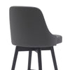 Nash Counter-Height Stool with Swivel Seat & Vegan Leather Fabric, 26.5"H, Wood & Metal - Charcoal | Tabouret 26.5 po Nash de hauteur comptoir en tissu de cuir végétalien, bois et en métal avec siège pivotant - anthracite
