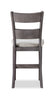 Krew Counter-Height Dining Chair with Polyester Fabric, Ladder Back, Melamine - Grey | Chaise de salle à manger Krew de hauteur comptoir en tissu de polyester et en mélamine avec dossier en échelle - grise