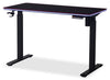 Finch 47" Gaming Office Desk with Electric Height Adjustment and RGB Lighting – Black | Bureau de jeu Finch de 47 po avec réglage électrique de la hauteur et éclairage à DEL RVB - noir