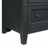 Casa Bedside 3-Drawer Nightstand with USB Port, 27"W x 26.5"H, Wood - Black | Table de nuit Casa de 27 po (l) x 26,5 po (H) en bois à 3 tiroirs avec port USB - noire