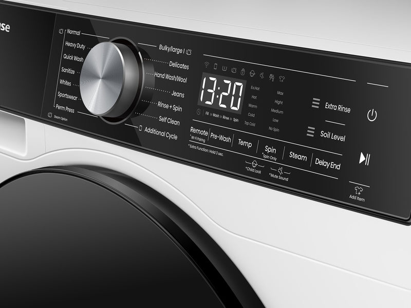 Hisense 24\" 3.1 Cu. Ft. Front Load Washer with Steam Wash - White - WF5S2845BW