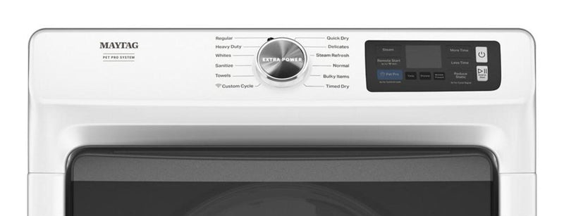 Maytag 7.4 Cu. Ft. Pet Pro Smart Electric Dryer - White - YMED7020RW